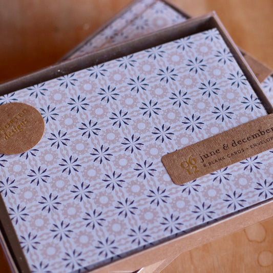 June & December | Chicory Woodblock Stationary Set