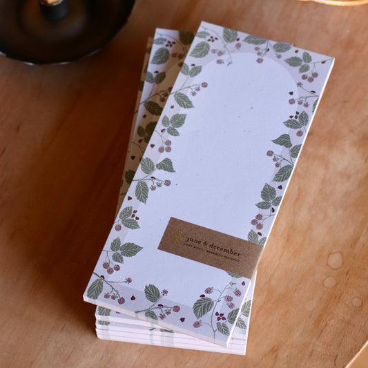 June & December | Notepad, Ladybird + Brambles