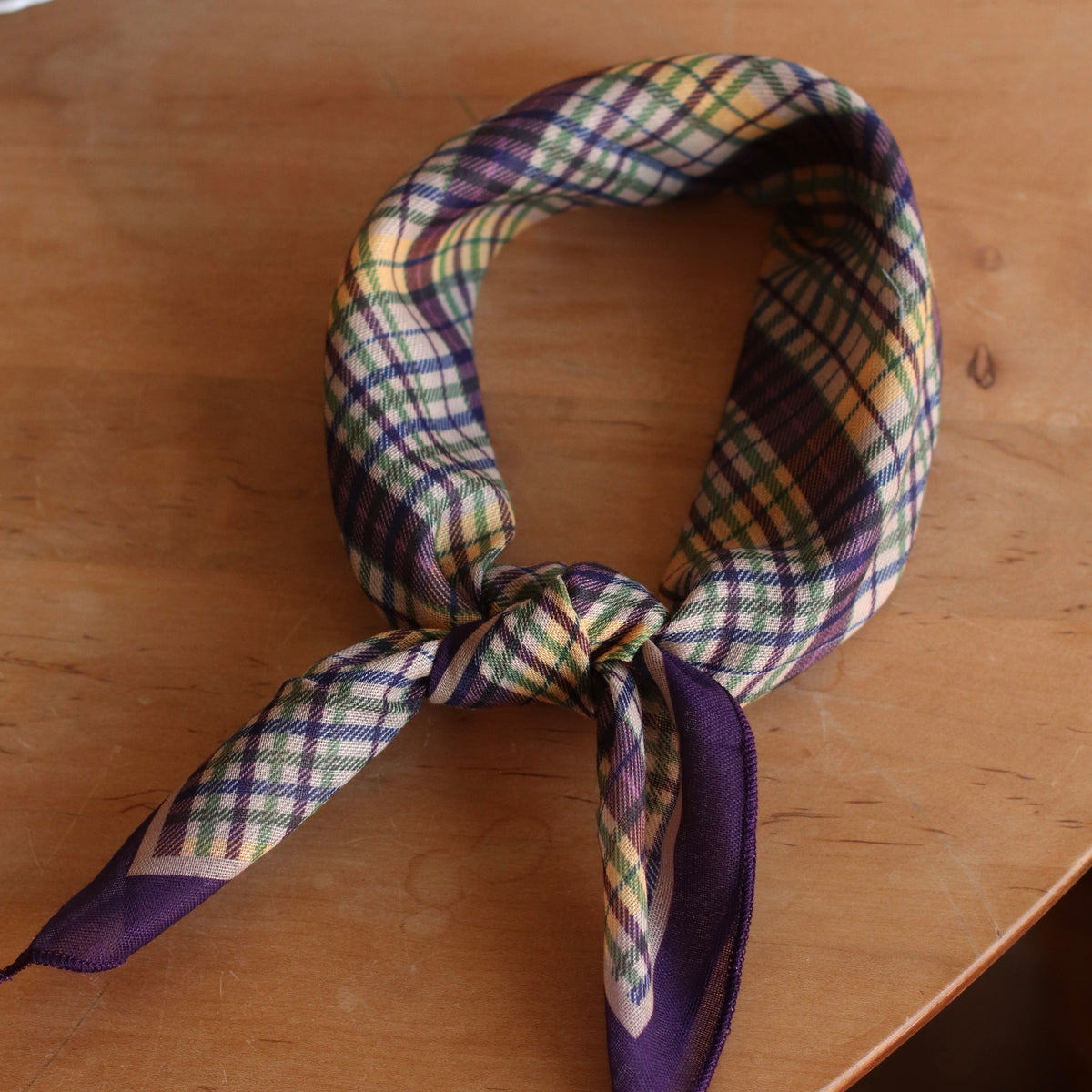 Dune Accessories | Vintage Inspired Plaid Scarf, Plum