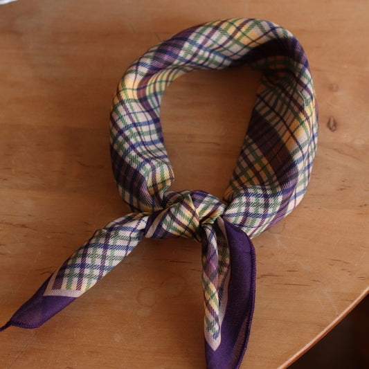 Dune Accessories | Vintage Inspired Plaid Scarf, Plum