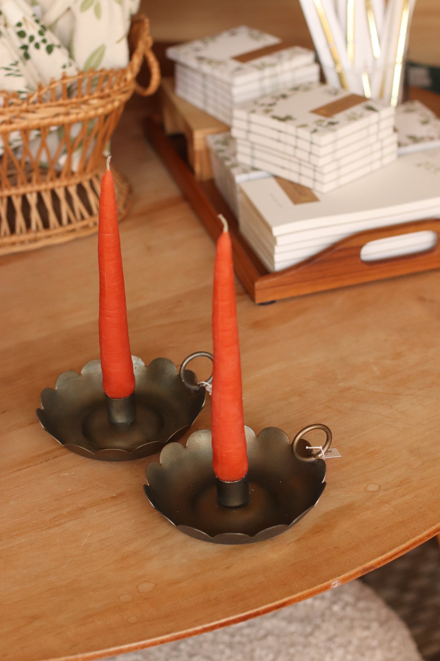 The Wax Pantry  | Carrot Beeswax Tapers