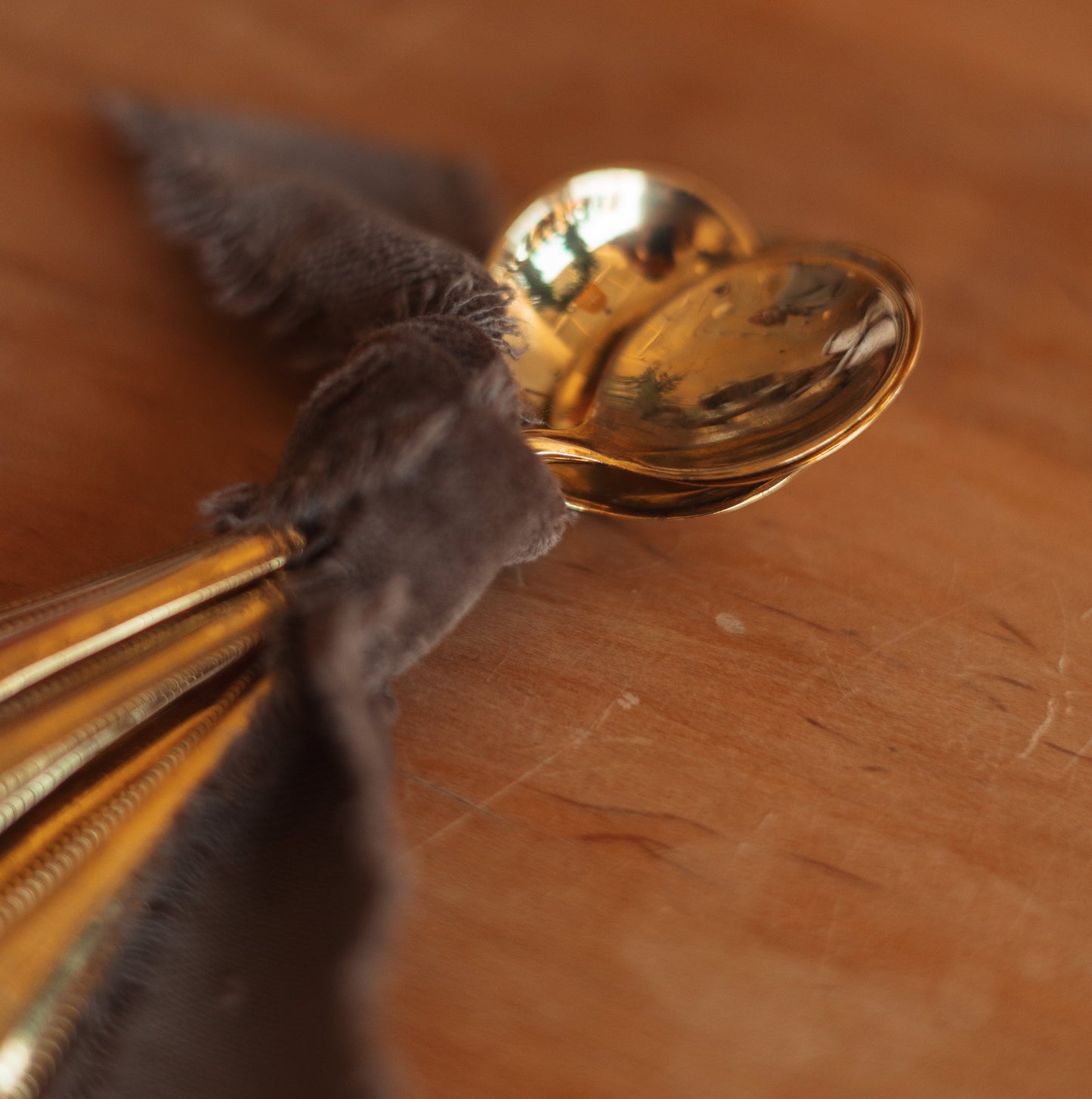 Tiny Gold Serving Spoons, Set of 6