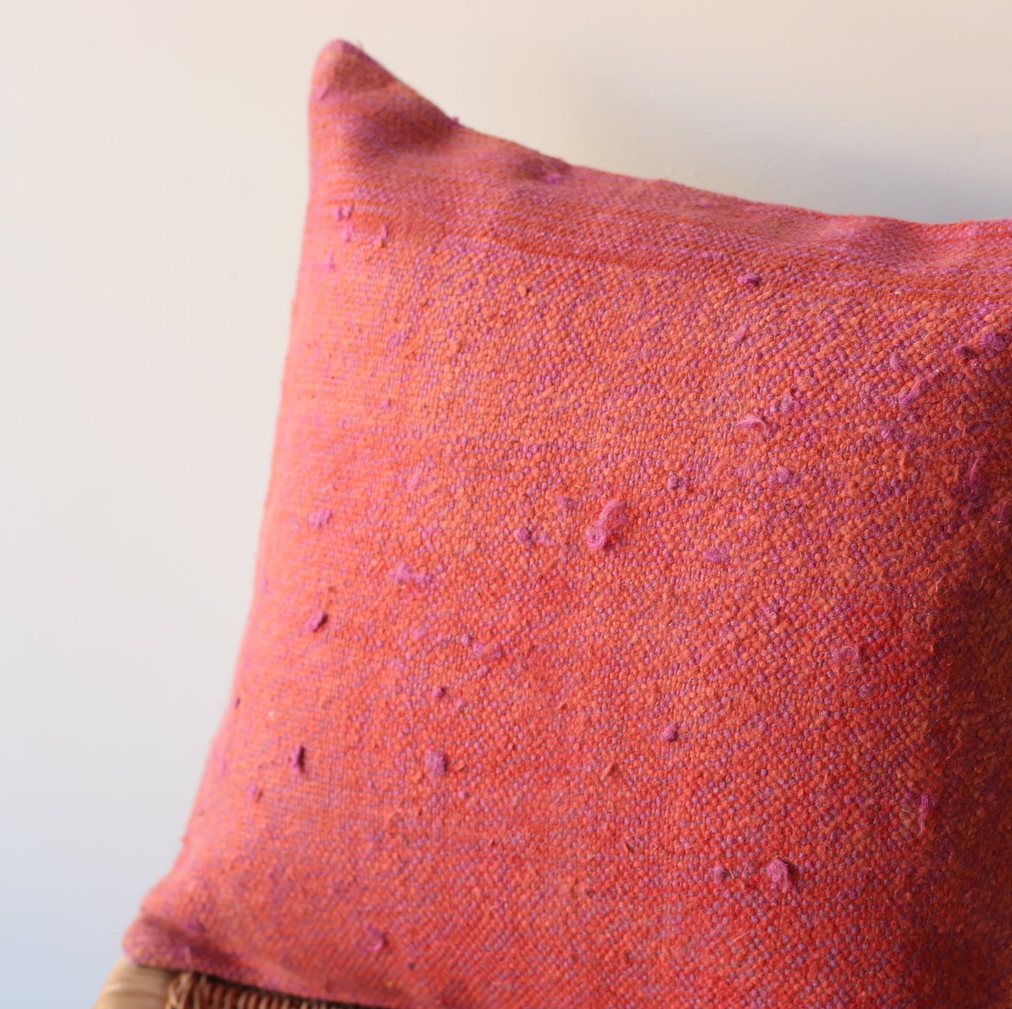 Kilim Pillow  | Coral Pink, includes insert, 16"