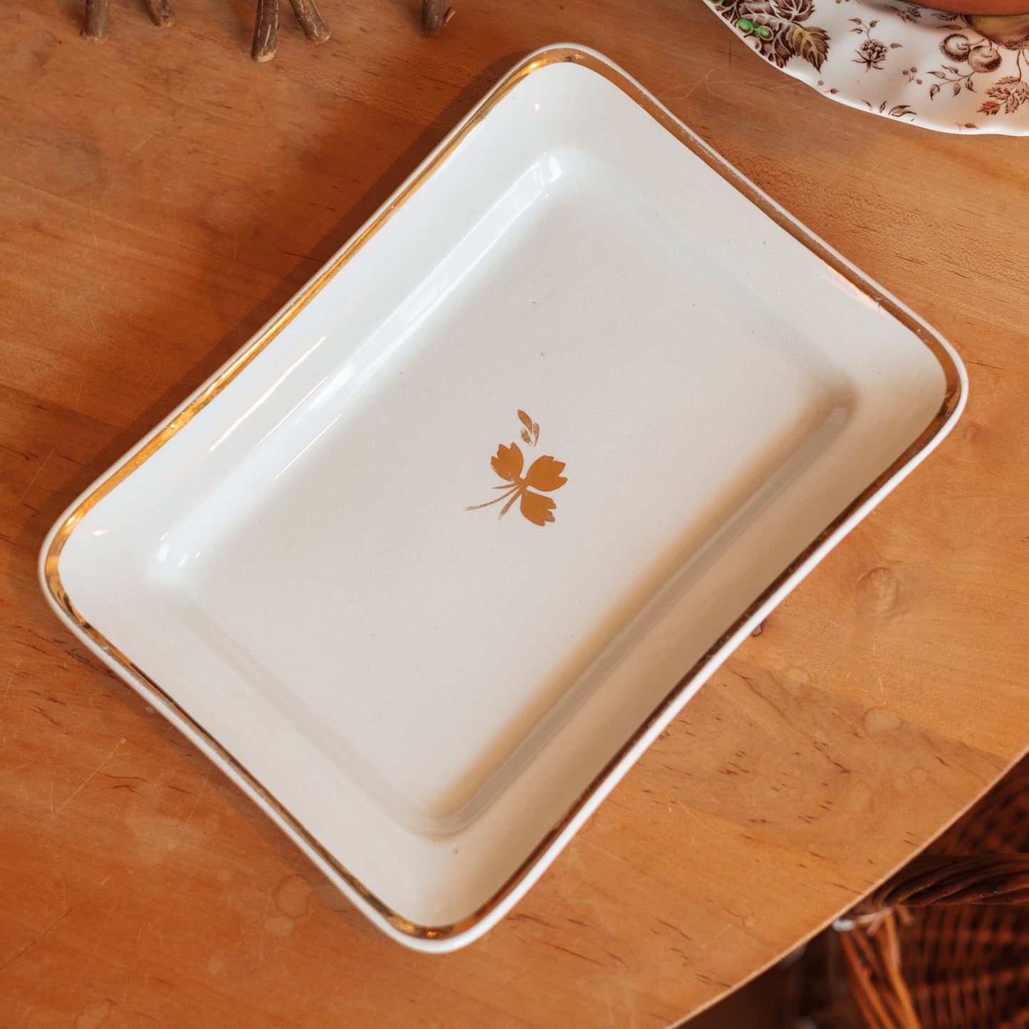 'Tea Leaf' Rectangular Ironstone Serving Platter
