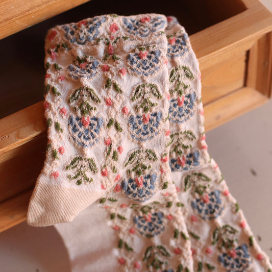Dune Socks | Blue Pink Floral