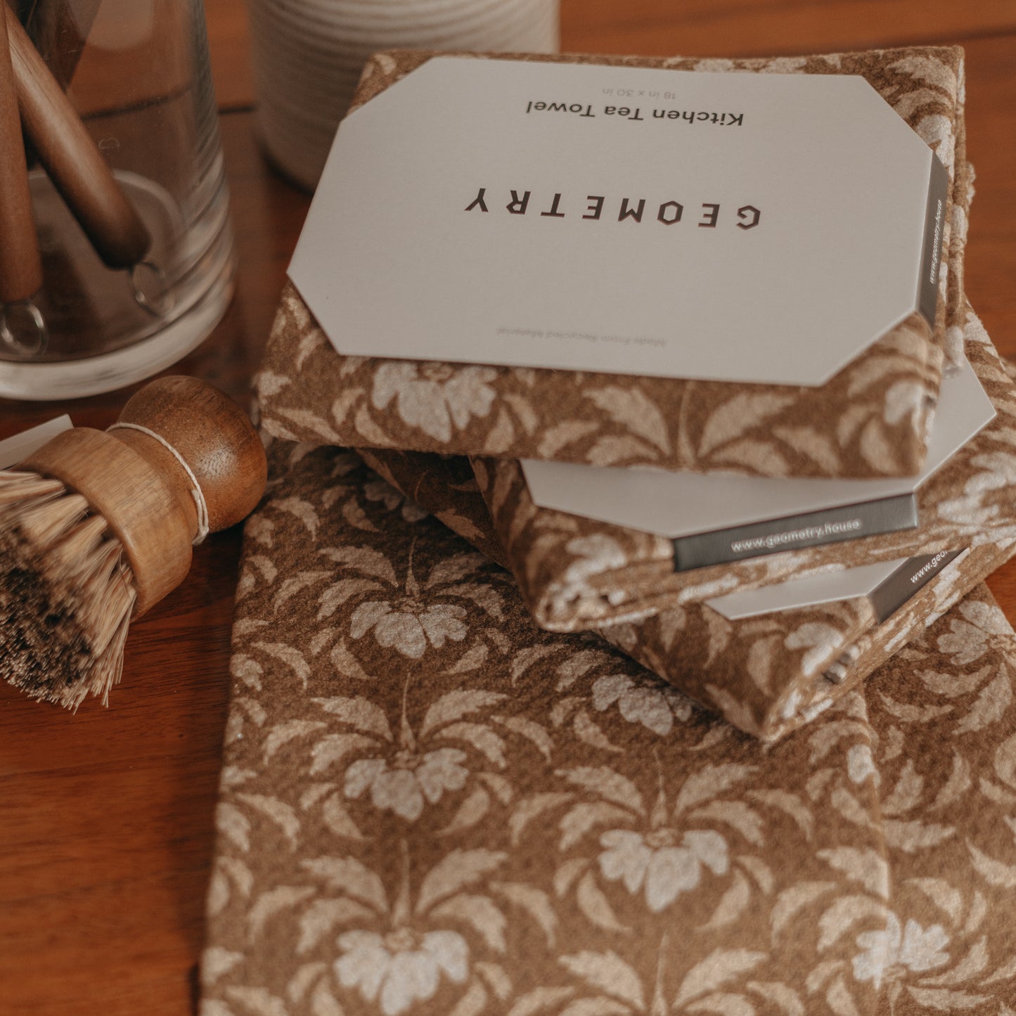Geometry | Gilded Bloom Tea Towel