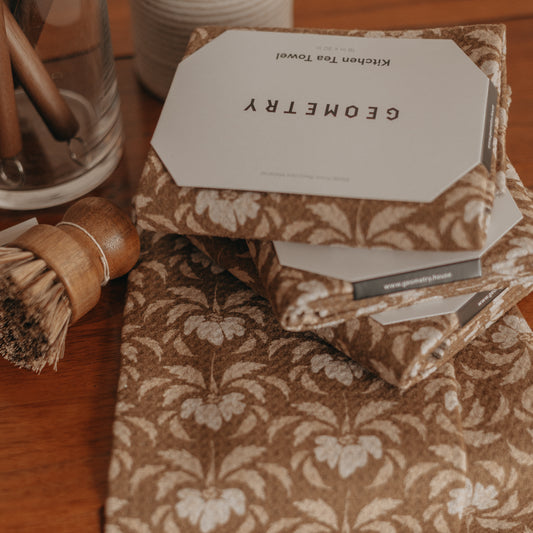 Geometry | Gilded Bloom Tea Towel