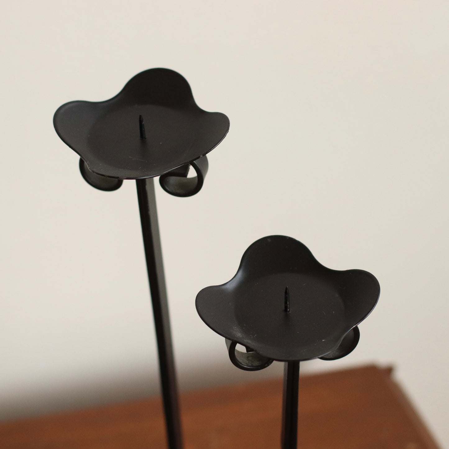 Wrought Iron Style Candleholder, Pair