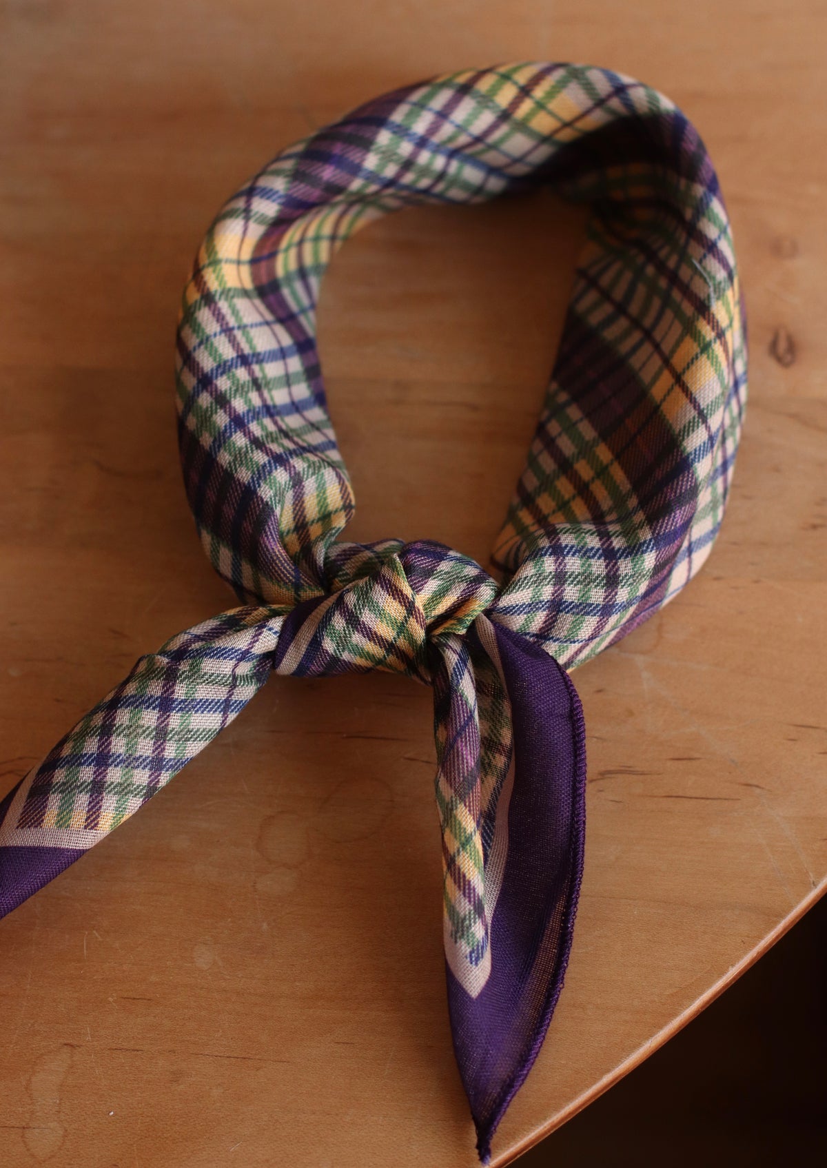 Dune Accessories | Vintage Inspired Plaid Scarf, Plum