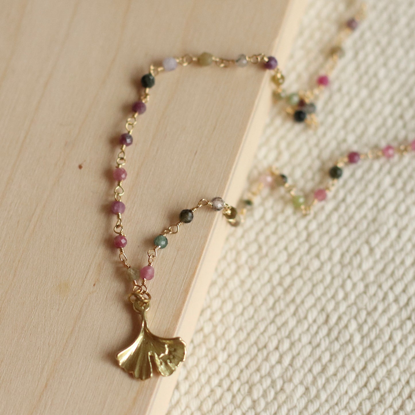 Santore | Gingko Leaf Tourmaline Necklace