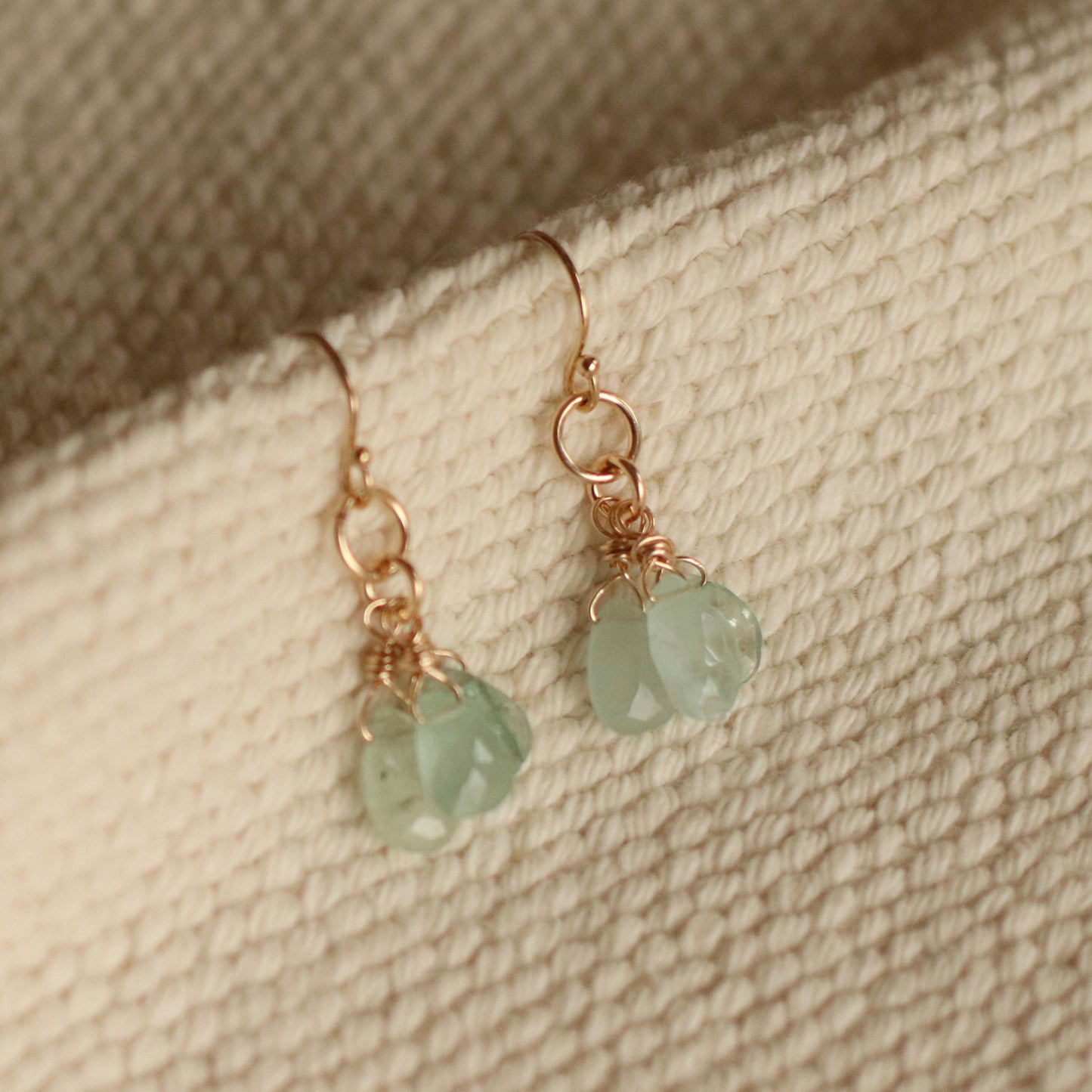 Cire’ Alexandria | Aquamarine Cluster Dangles, 14k Gold Filled