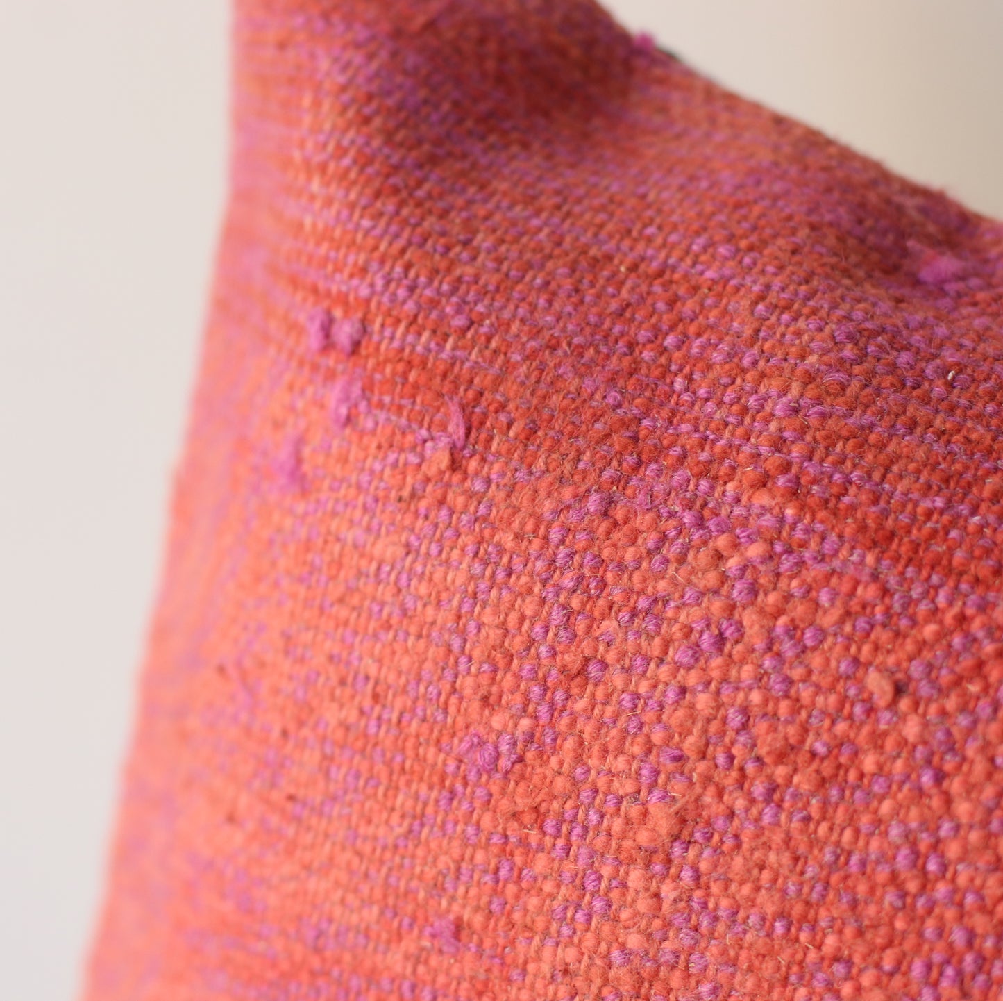 Kilim Pillow  | Coral Pink, includes insert, 16"