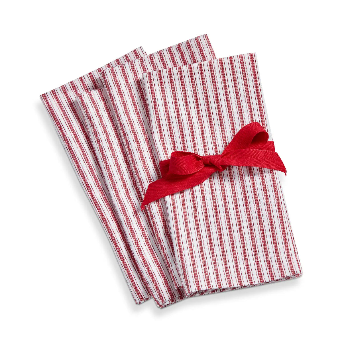 Red Ticking Stripe Cotton Napkin