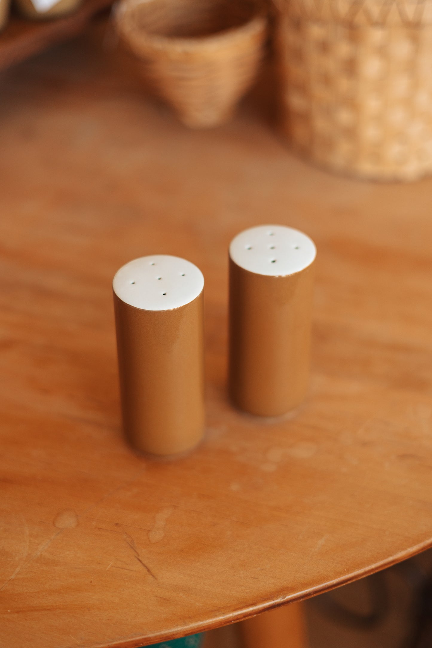 Vintage Mid Century Salt and Pepper Shaker Set, Made in Japan
