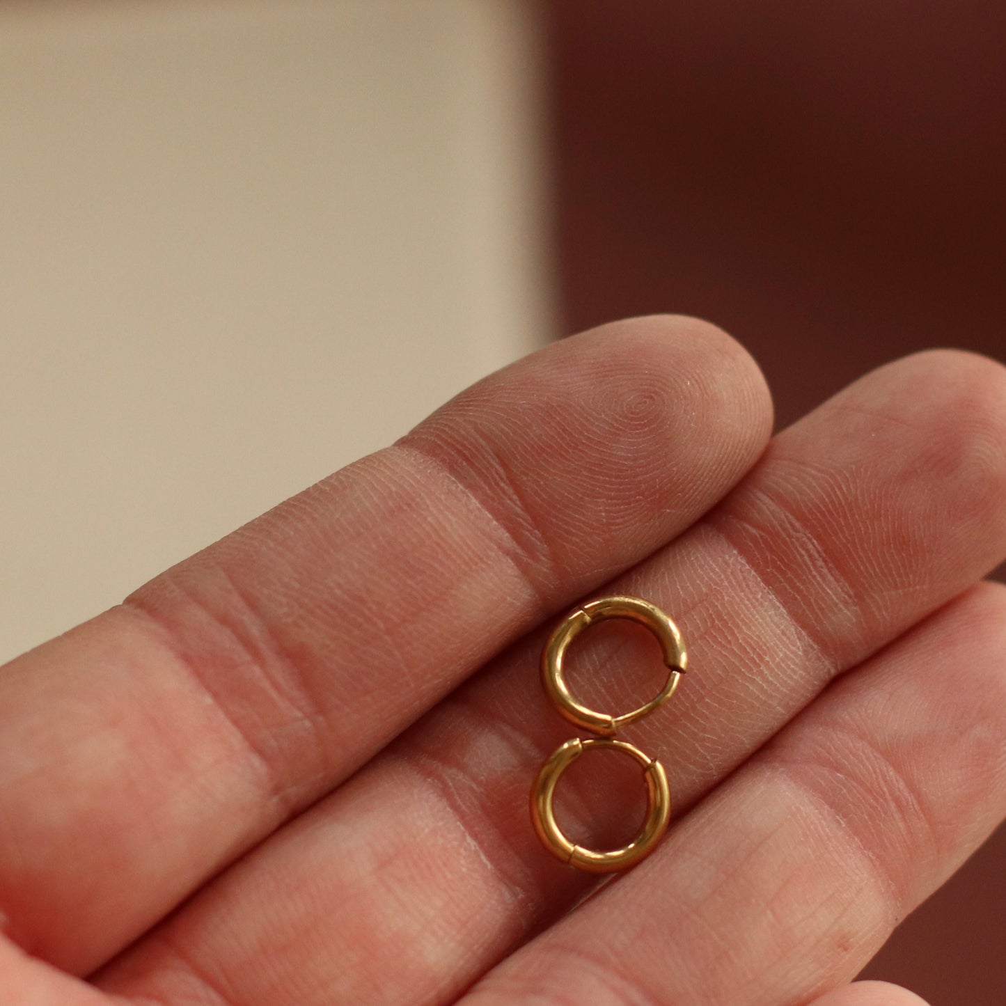 Dune Hoops | Gold Stainless Steel Classic Huggie Hoops, 20, 16, 12, 8 mm - Choose Your Size