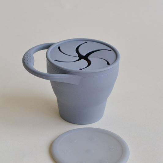 Ed & Co | Silicone Snack Cup, Gray Mist