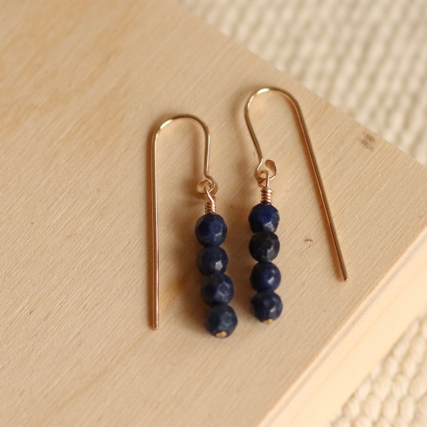Cire’ Alexandria | Stacked Lapis Dangles, 14K Gold Filled