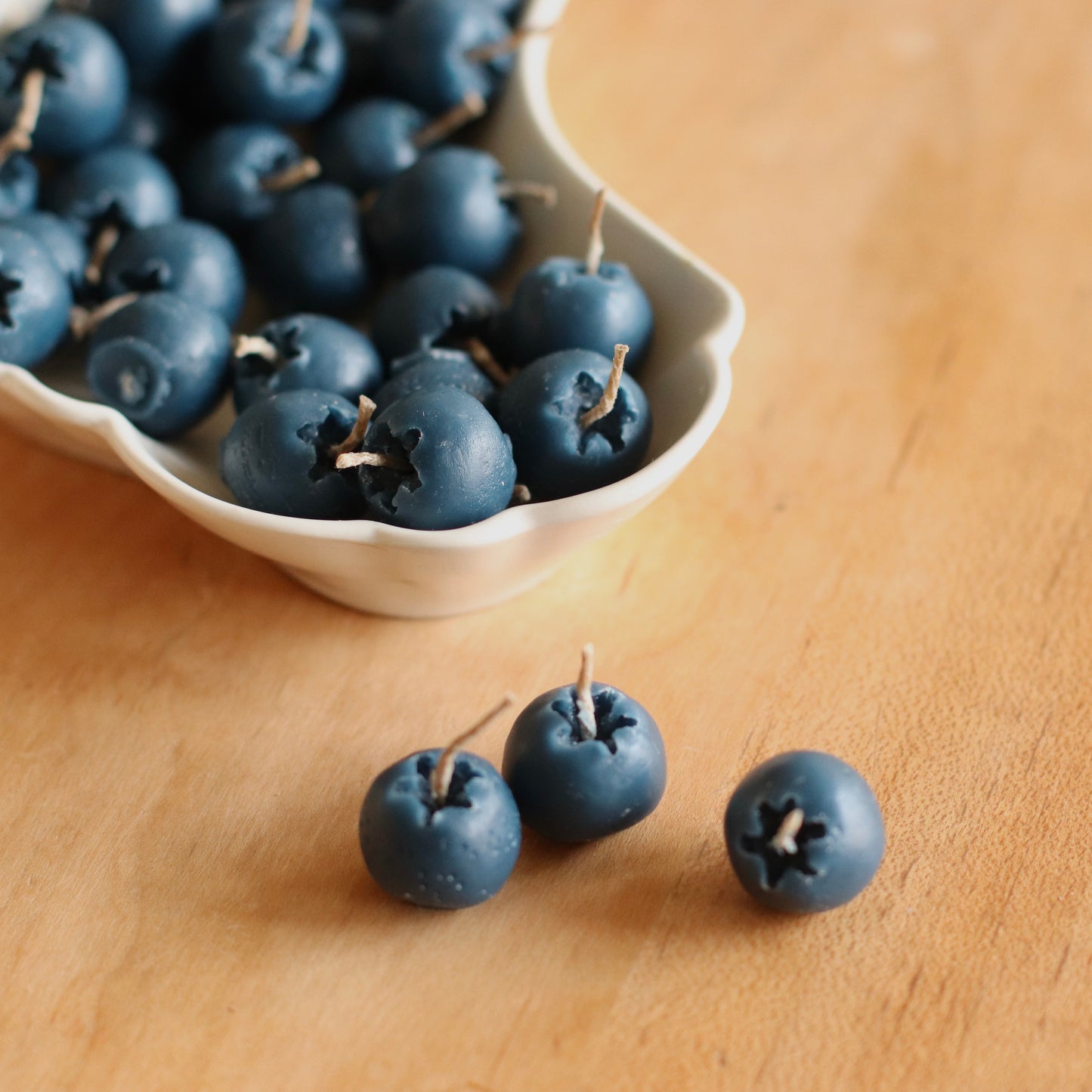 The Wax Pantry  | Individual Blueberry Beeswax Birthday Candle