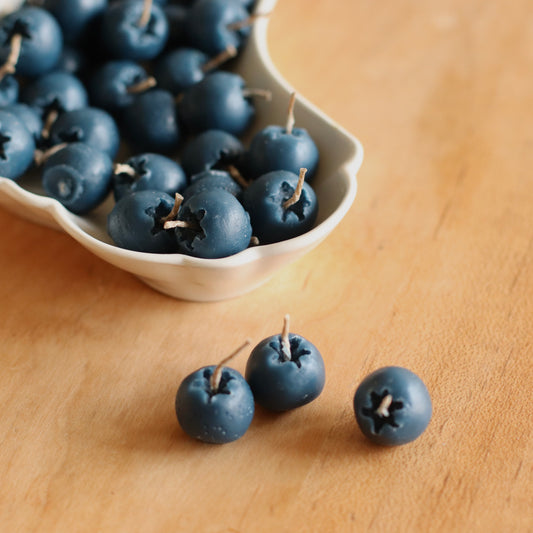 The Wax Pantry  | Individual Blueberry Beeswax Birthday Candle