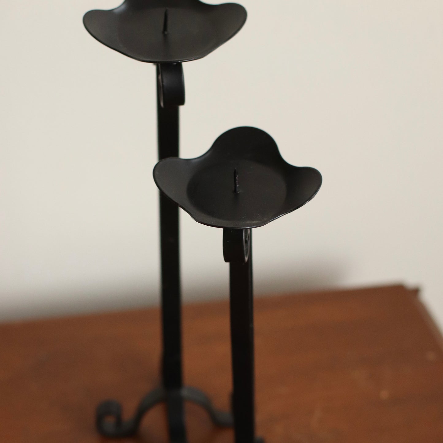 Wrought Iron Style Candleholder, Pair
