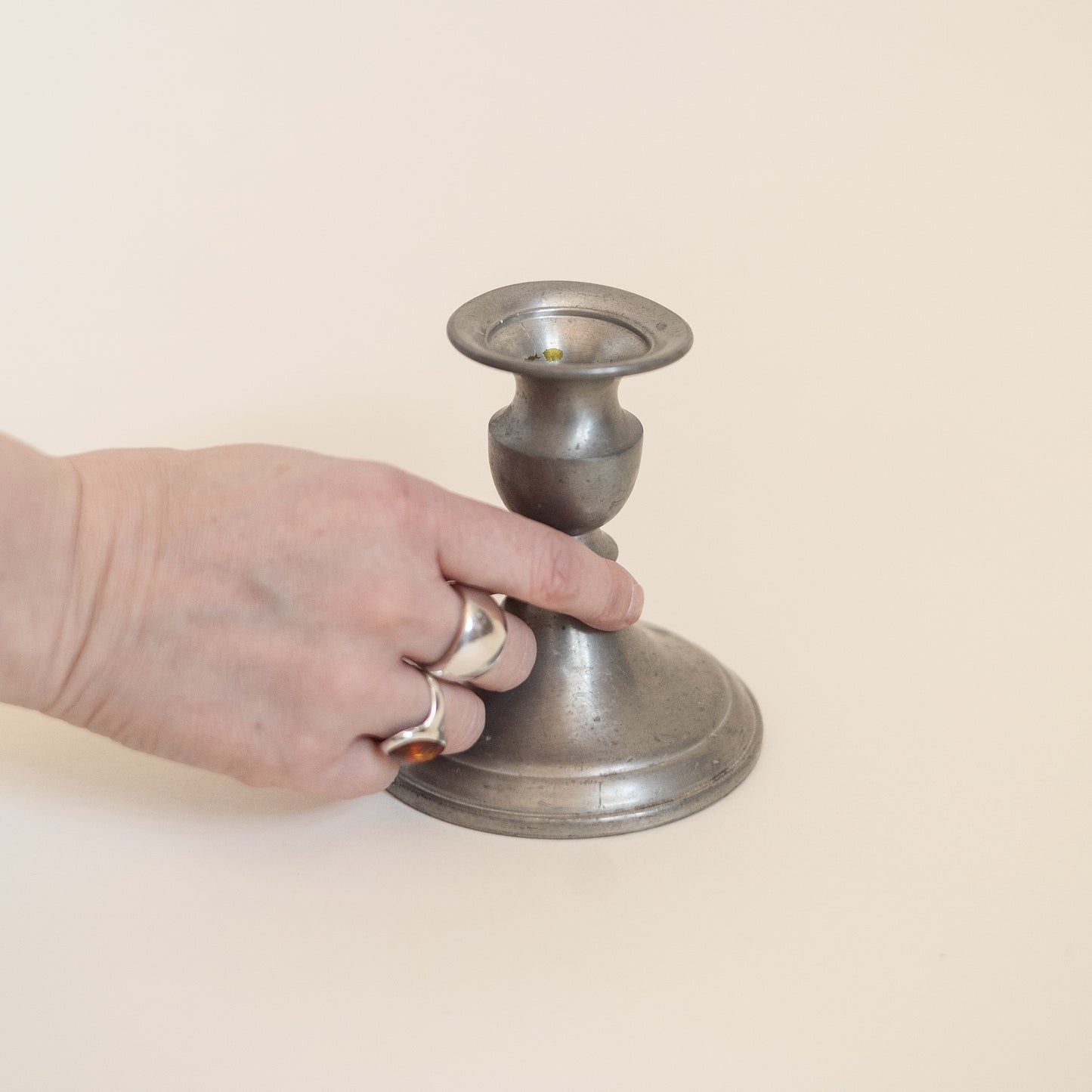 Pewter Candlestick Holder