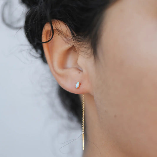Jax Kelly | Studded Threaders, Fire Opal