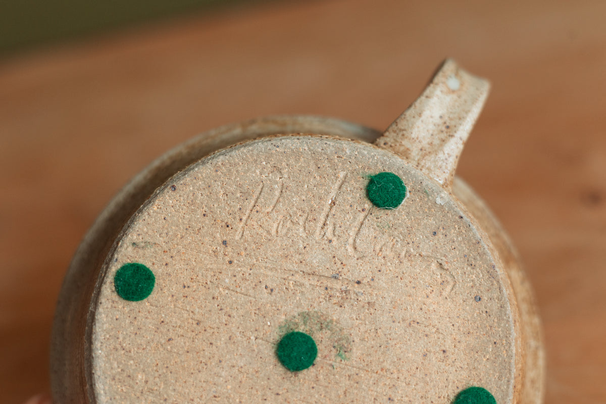 Speckled Stoneware Chamberstick Candleholder