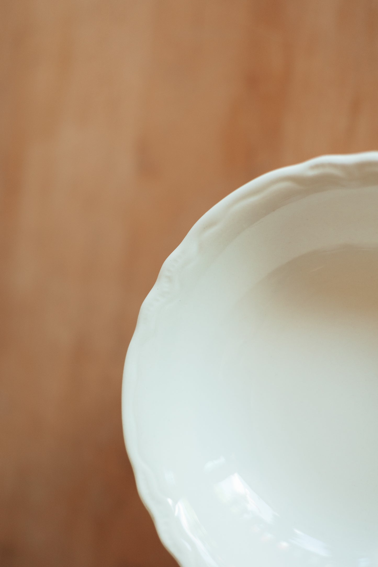 Cream Ironstone Style Soup Bowls, Set of 7