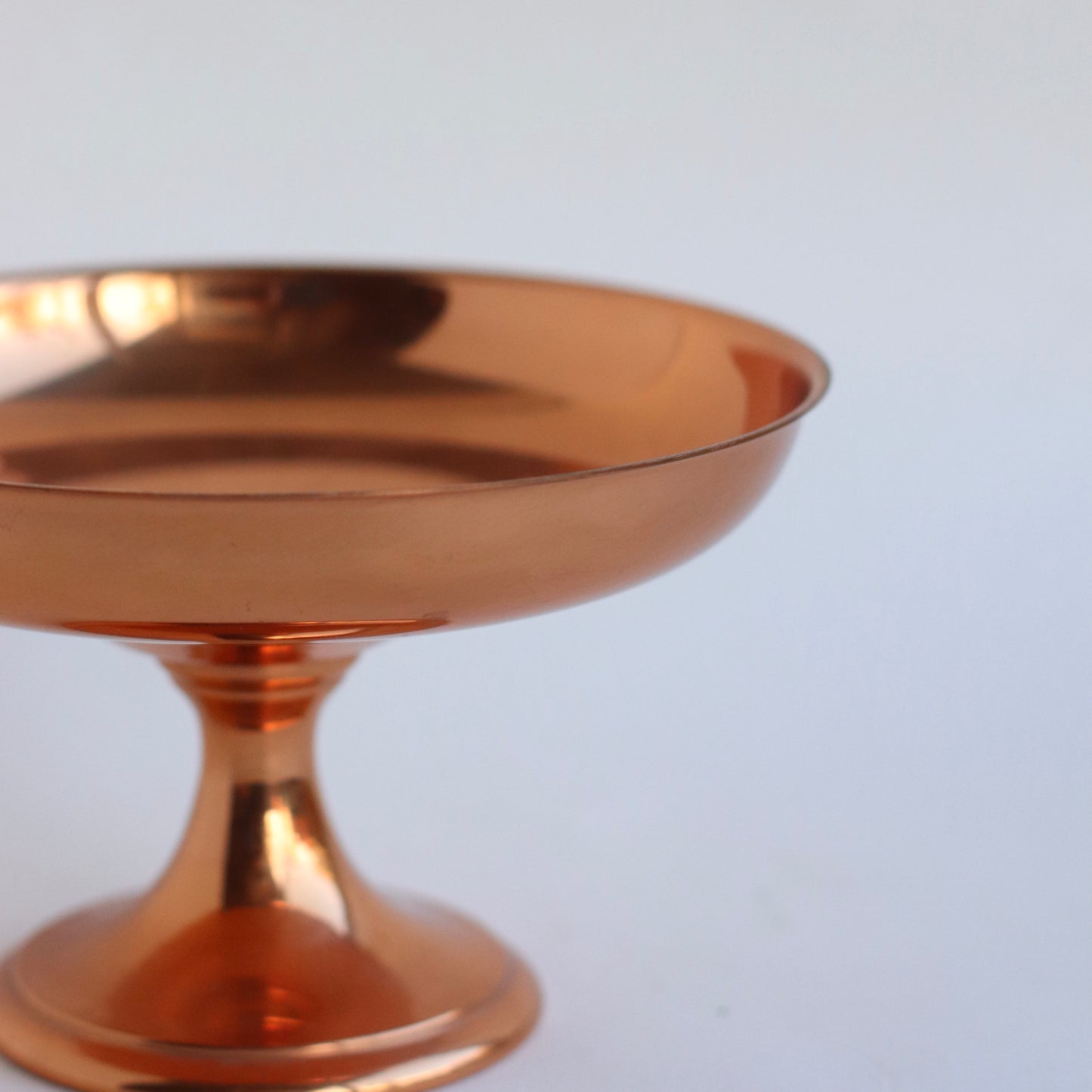 Small Copper Pedestal Dish