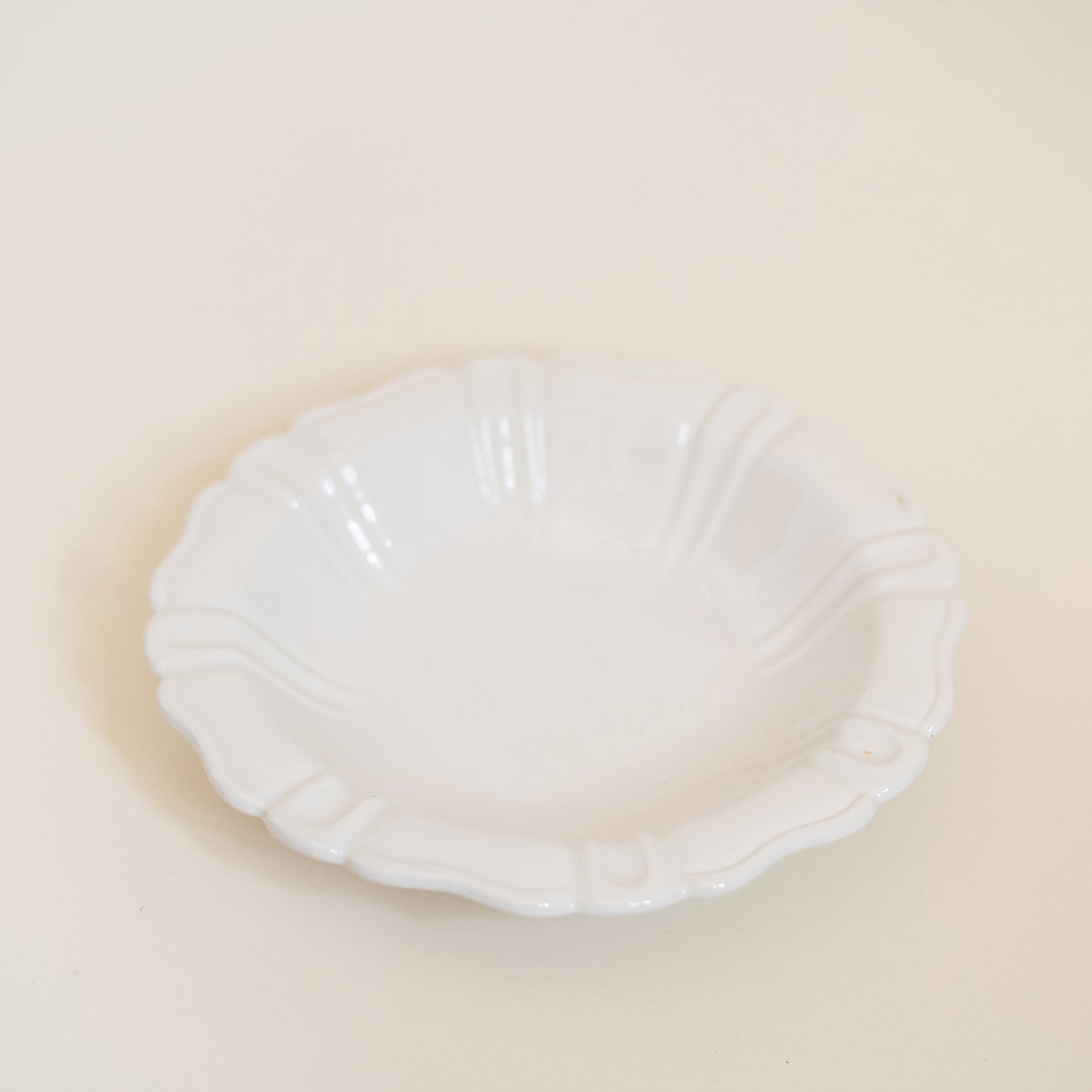 Cream Ironstone Style Serving Dish