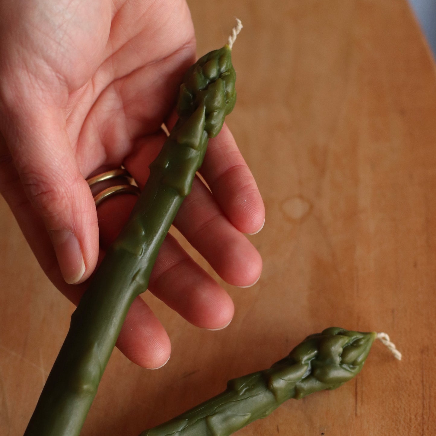 The Wax Pantry  | Asparagus Beeswax Tapers