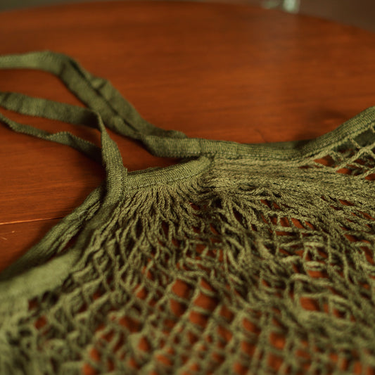 Dune Eco | Olive Green Mesh Market Bag