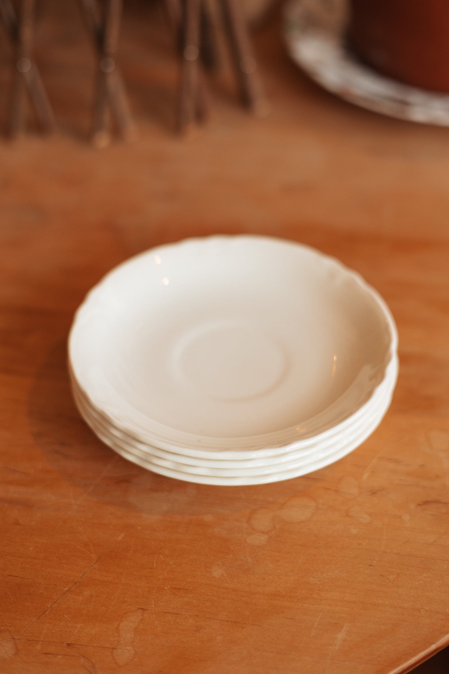 Ironstone-Style Dessert Plates, Set of 4