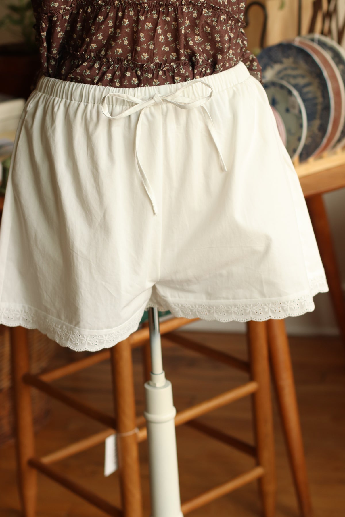 Wishlist | Lace Trim Drawstring Shorts
