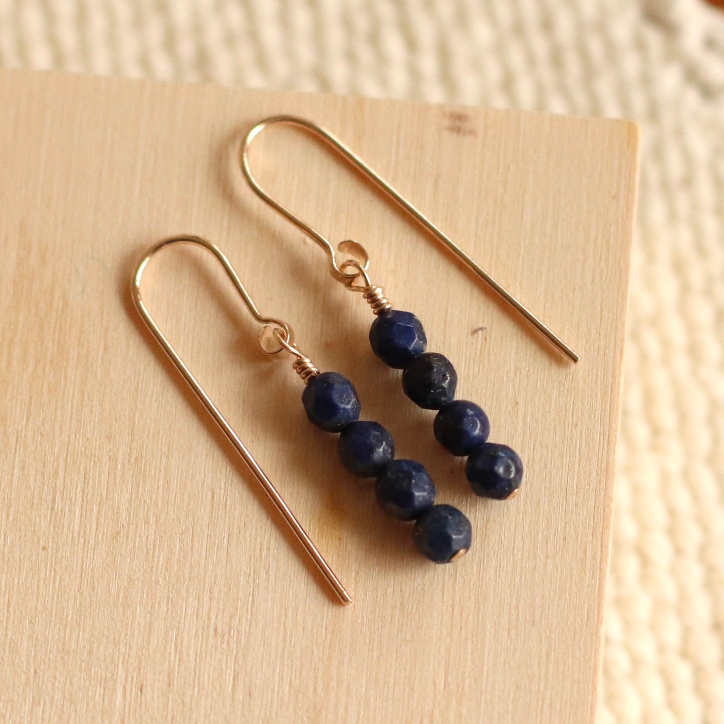 Cire’ Alexandria | Stacked Lapis Dangles, 14K Gold Filled