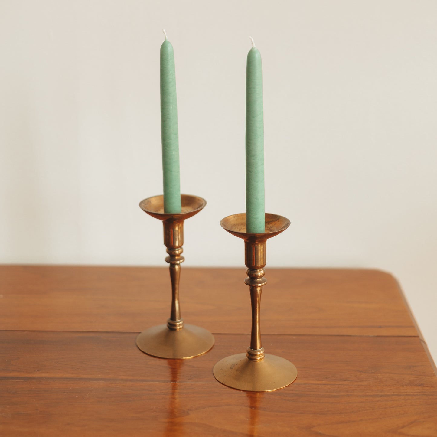 Traditional Brass Candlestick Pair