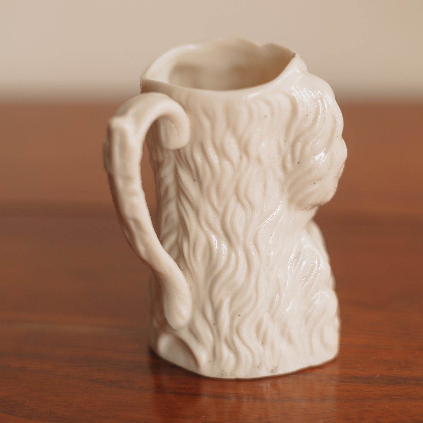 Charming Antique White Dog Creamer