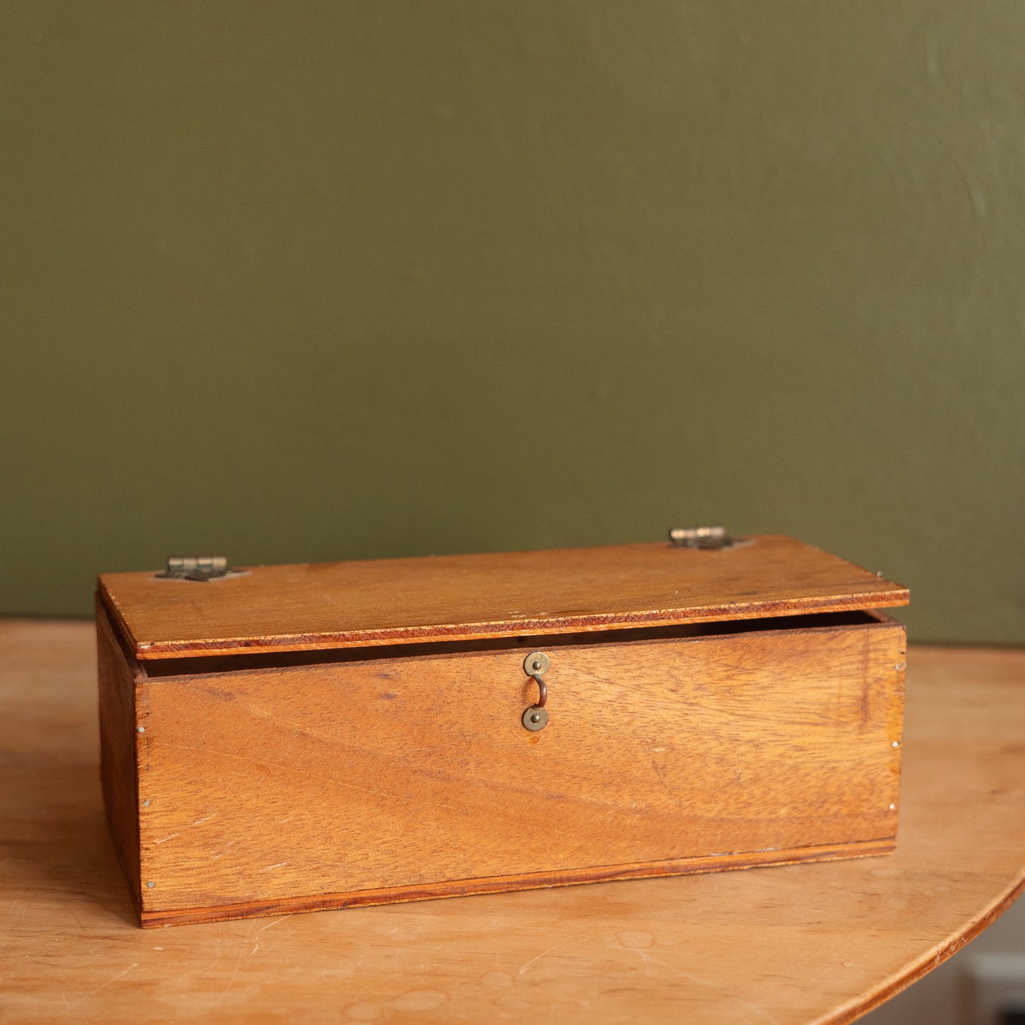 Wood Hinge Lidded Box