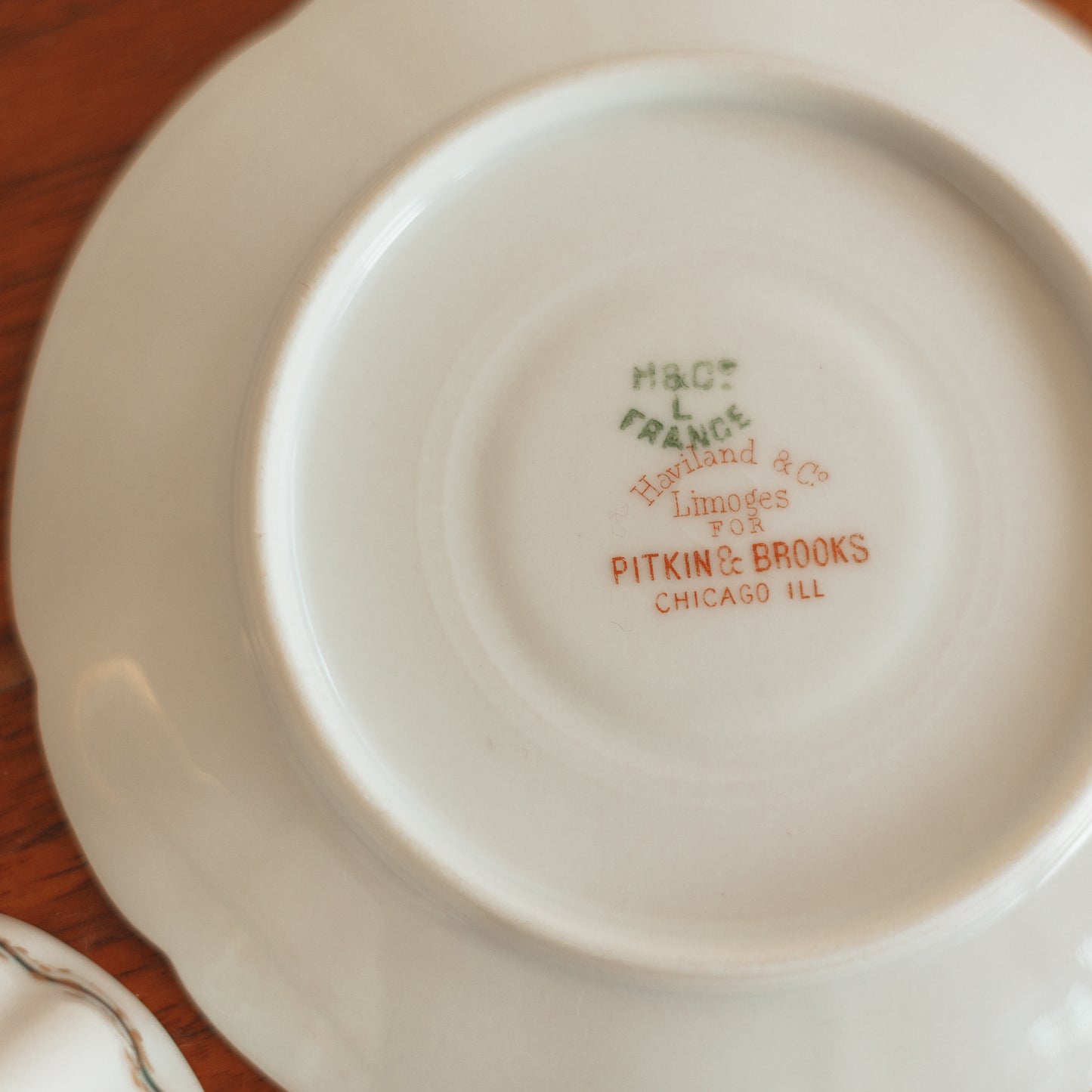 Vintage Teacup and Saucer from Pitkin & Brooks
