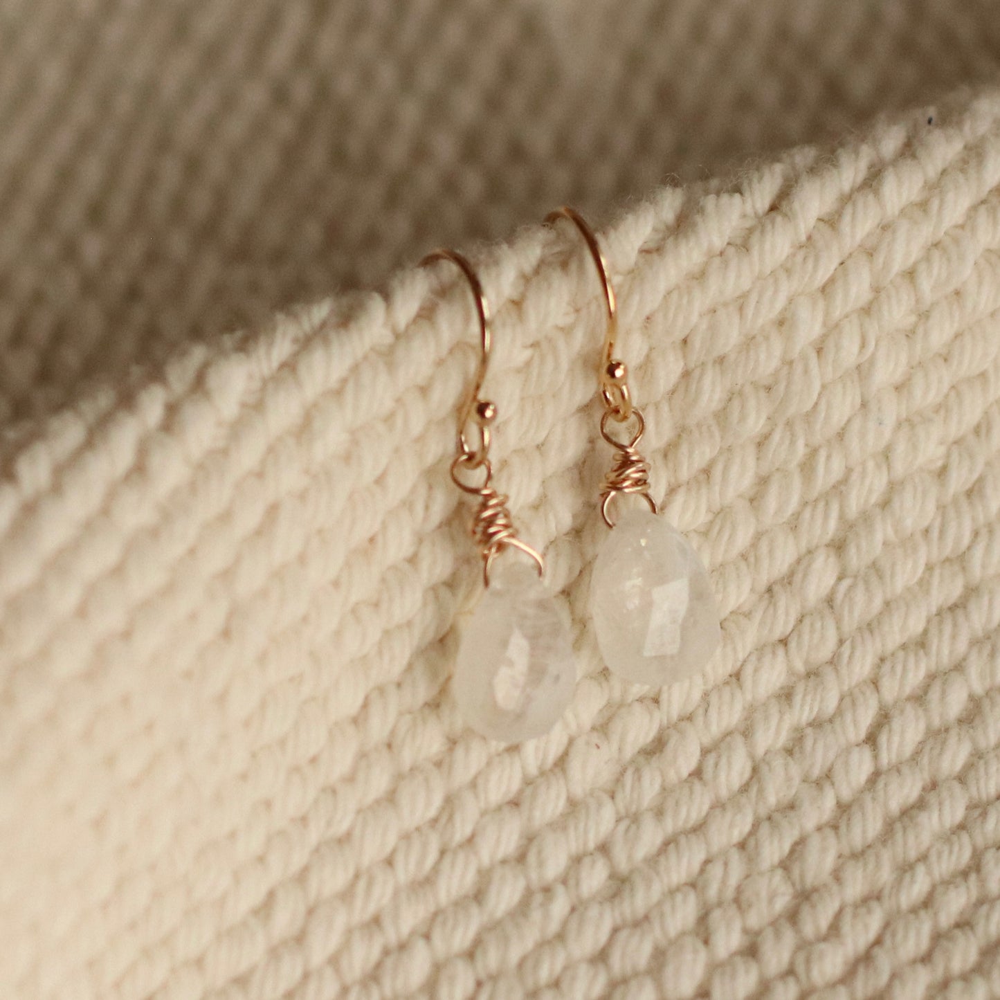 Cire’ Alexandria | Moonstone Gemstone Dangle, 14K Gold Filled