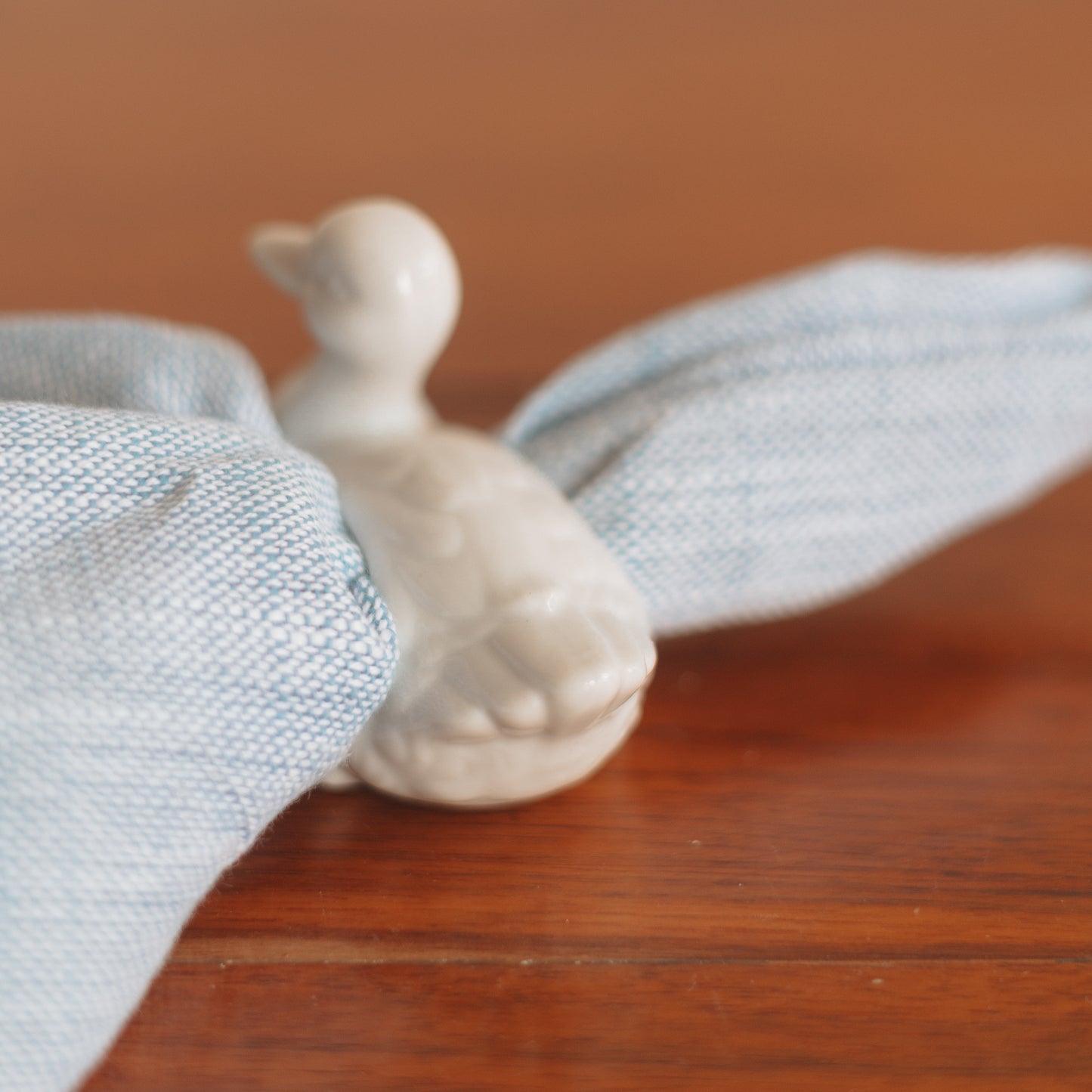 Porcelain Farm Critter Napkin Rings, Set of 4