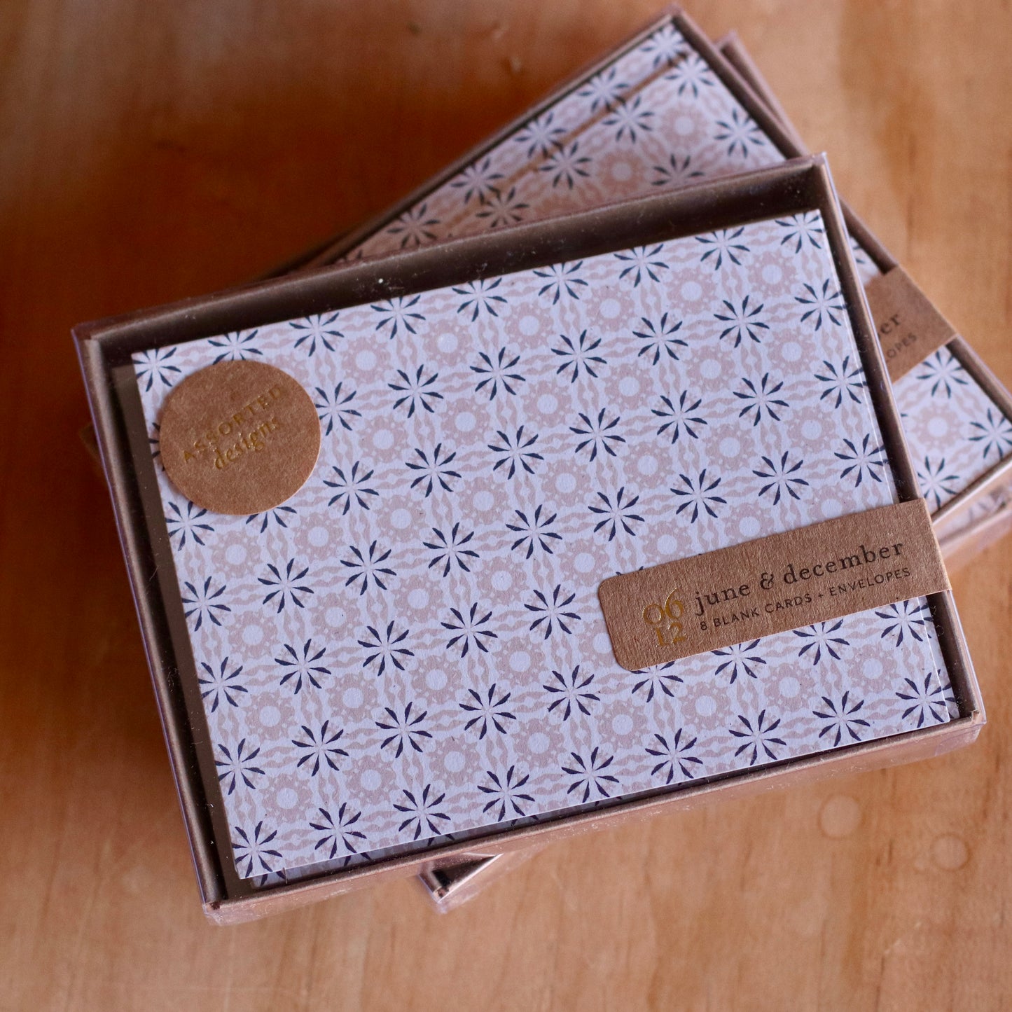 June & December | Chicory Woodblock Stationary Set