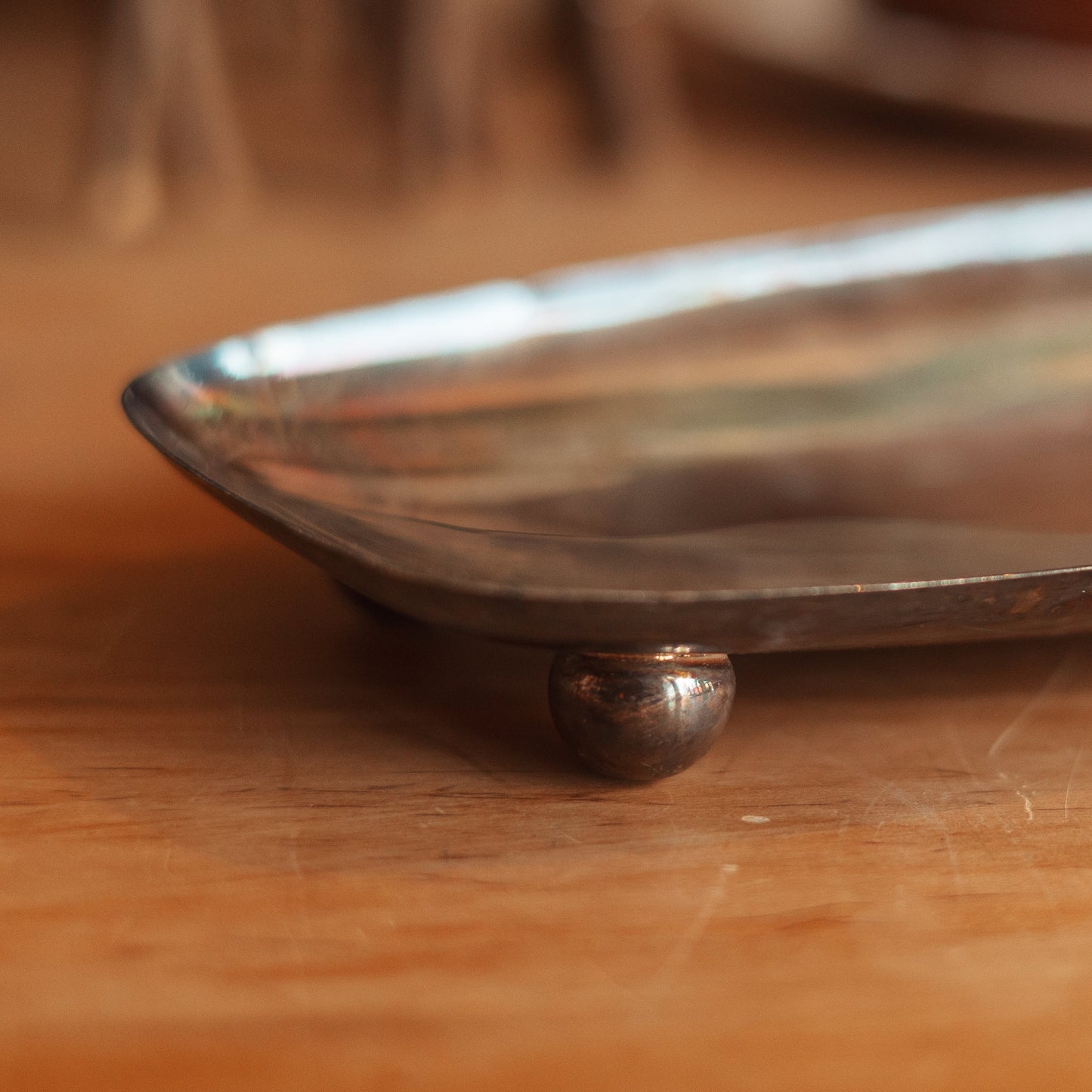 MCM Footed Silver Plated Serving  Dish