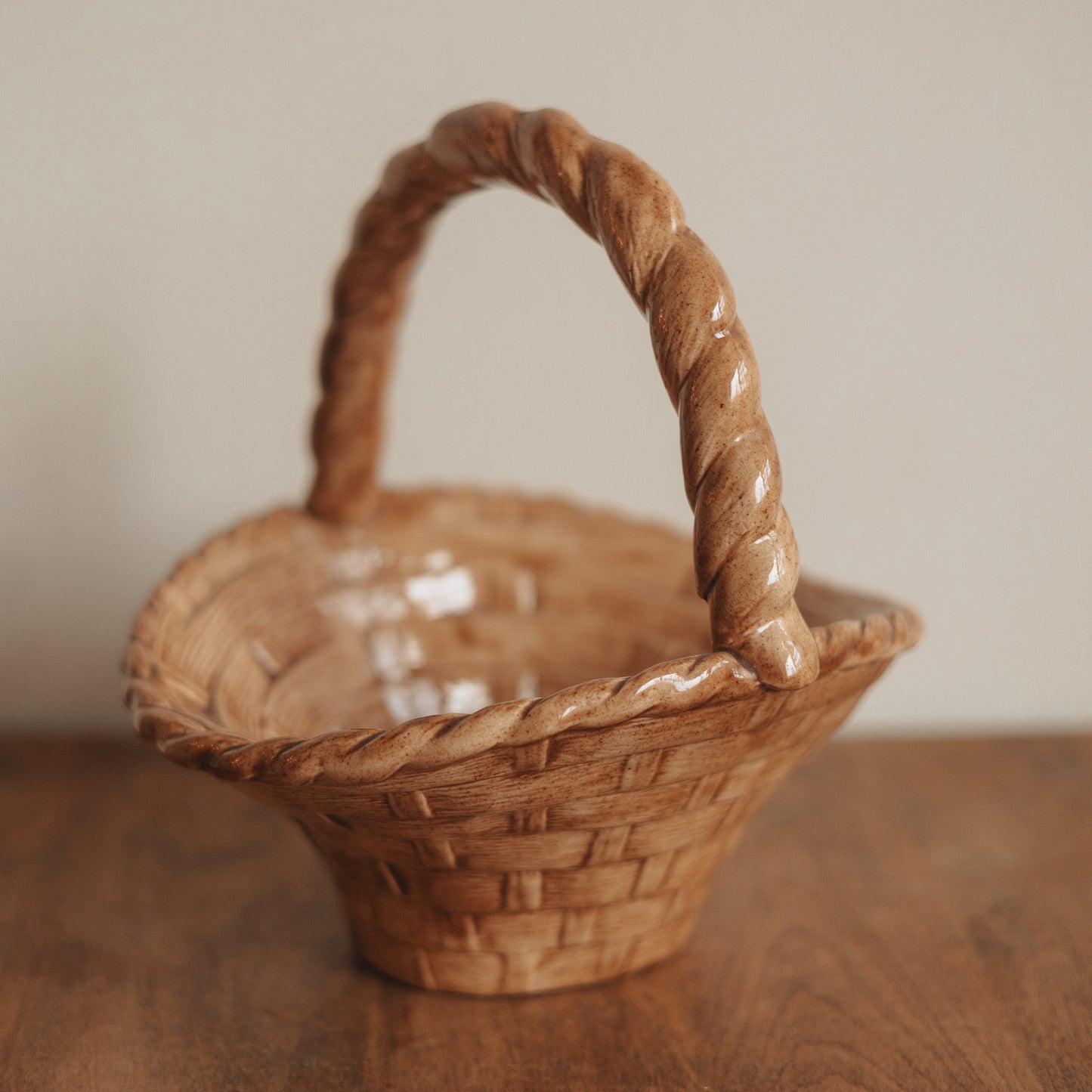 Handmade Ceramic Basket Vase