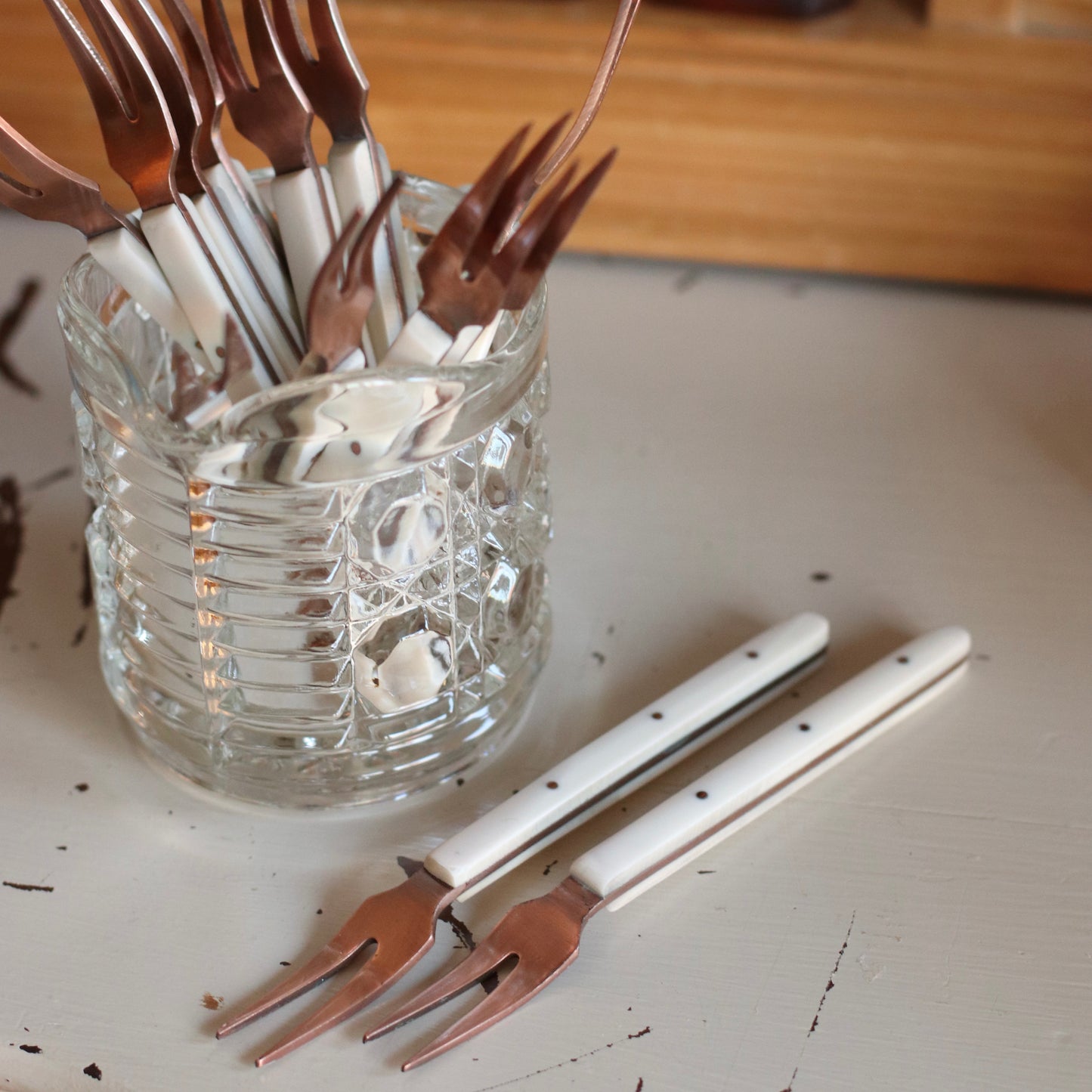 Karma | Ivory Resin Appetizer Fork