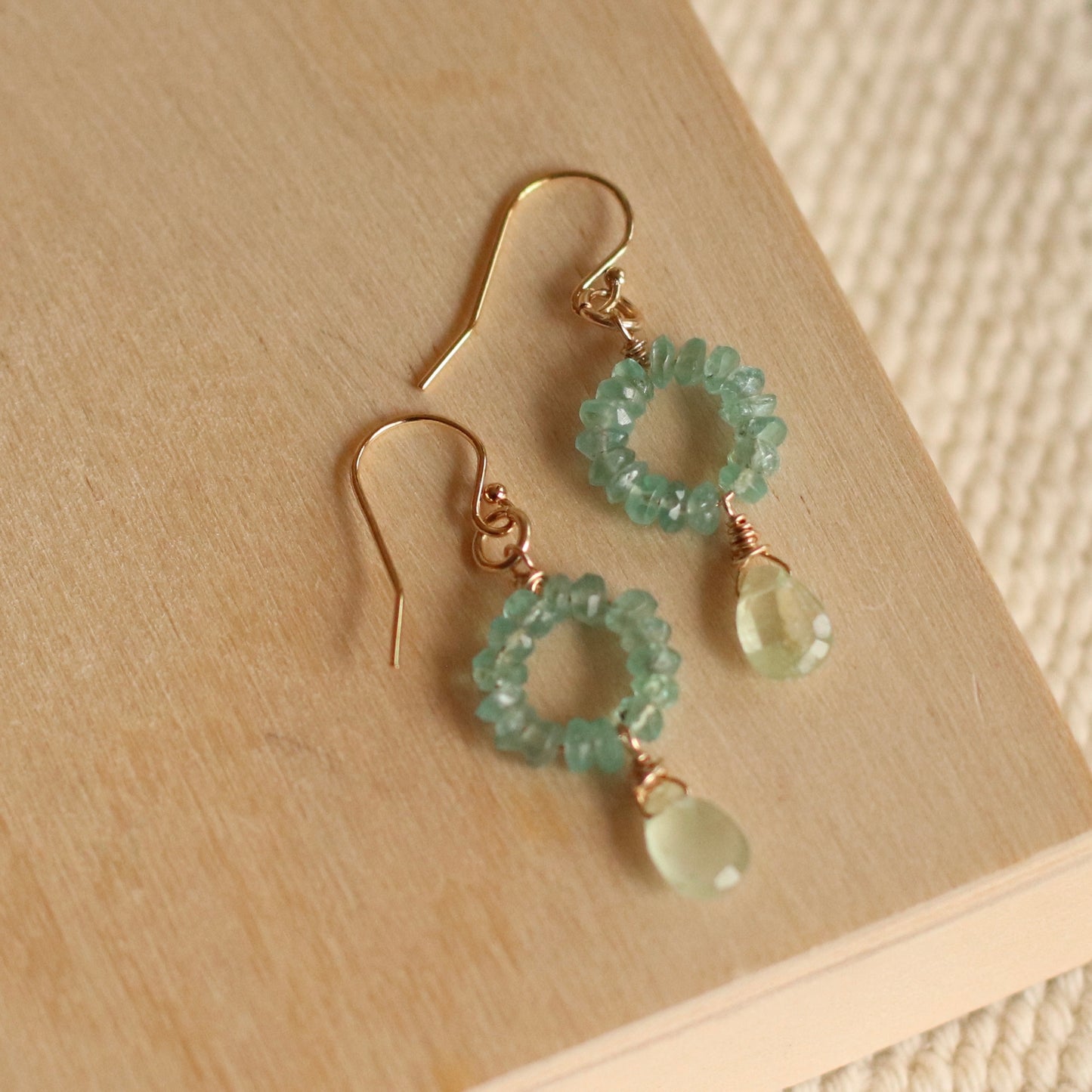 Cire’ Alexandria | Aquamarine Gemstone Chandeliers, 14K Gold Filled