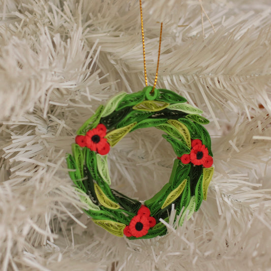 Ten Thousand Villages | Quill Wreath Ornament