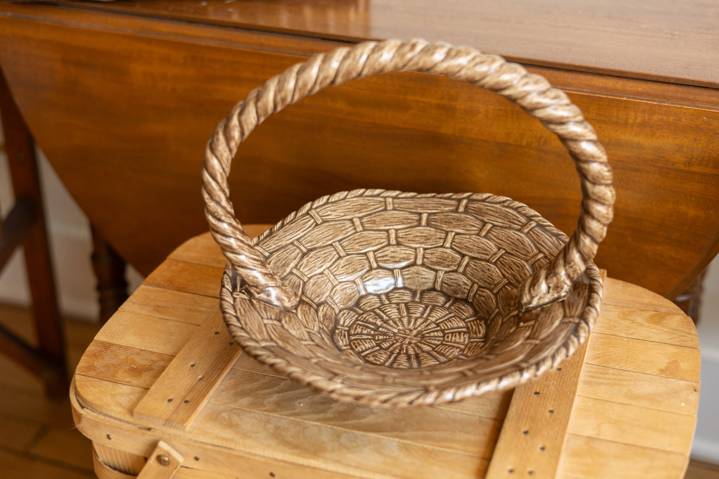 Ceramic Handled Basket