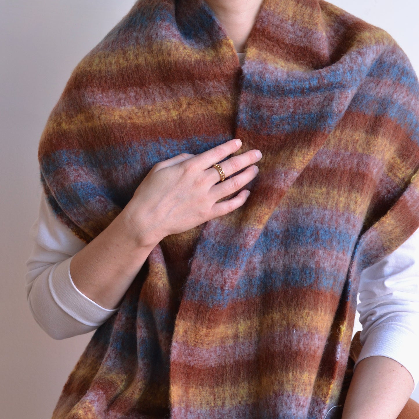 Funky | Extra Large Chunky Scarf, Coffee