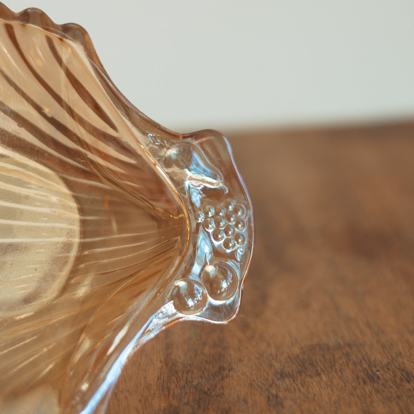 Vintage Carnival Glass Shell Dish